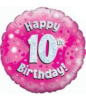 Pink 10th Birthday Balloon