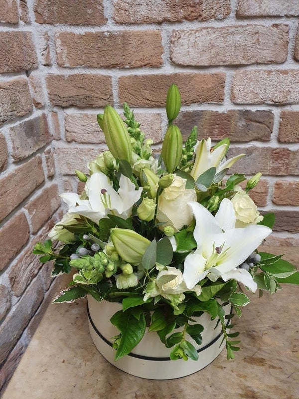 White Winter Hatbox